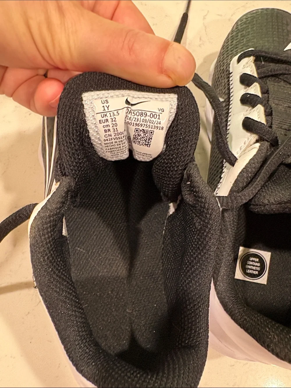 Nike Vapor Black and White Youth Football Cleats